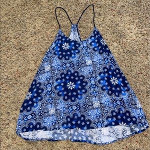 Blue halter tank